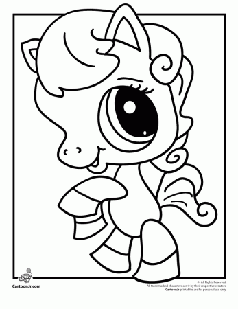 Littlest Pet Shop Coloring Page - Horse Pony | Cartoon Jr.