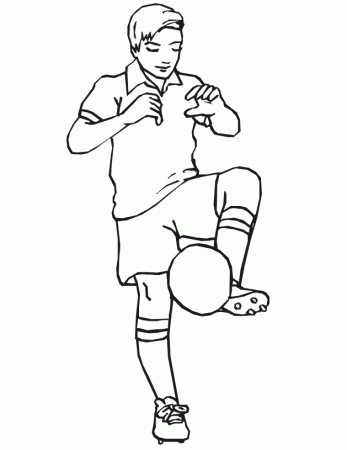 Soccer Coloring Page | Inside of foot kick