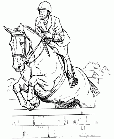 Jumping Horse Coloring Sheet