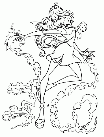 wings club (flora) Colouring Pages