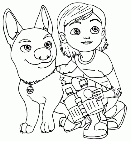 Bolt And Penny Coloring Pages Free: Bolt And Penny Coloring Pages Free