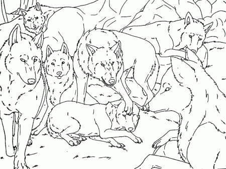 Free Sad Wolf lineart by The-