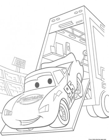 lightning mcqueen printable colouring pages for kids - Free 