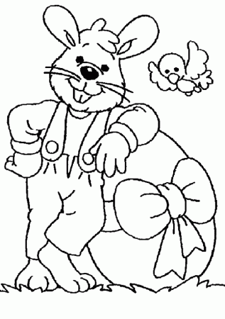 in the farm Printable Rabbit Coloring pages for kids | Great 