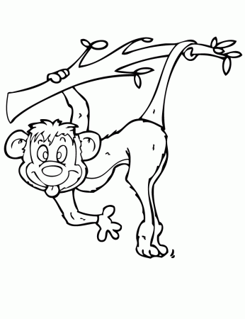 Monkey Coloring Pages For Kids To Print