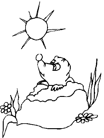 Groundhog Coloring Picture