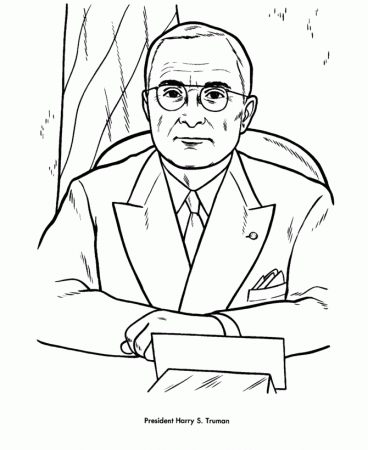 USA-Printables: President Harry S. Truman coloring page - 33rd 