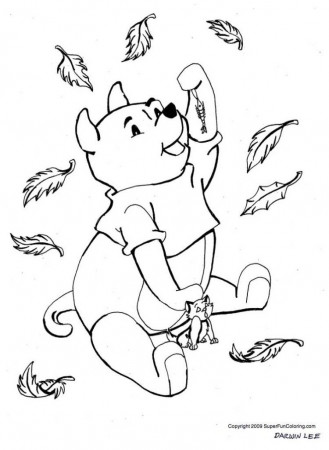 Sweet Winnie The Pooh Fall Coloring Pages Best Resolutions 