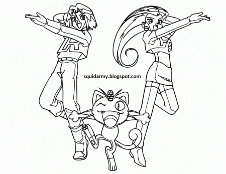Pokemon Coloring Pages Team Rocket Squid Army 208739 Tuff Puppy 