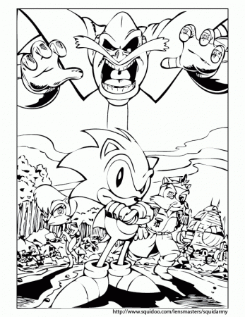 sonic the hedgehog coloring pages - Squid Army