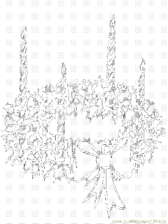 Free Printable Christmas Wreath Coloring Pages