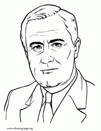 President's Day - President Franklin D. Roosevelt coloring page