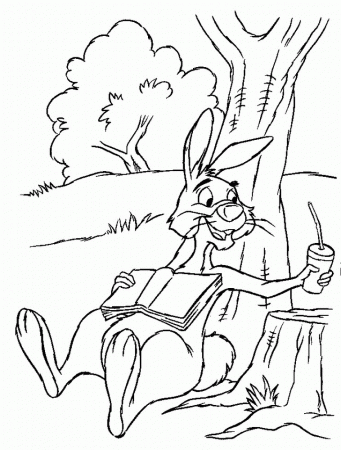 Winnie the Pooh Coloring Pages: Rabbit | Playsational
