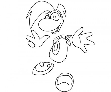7 Rayman Coloring Page