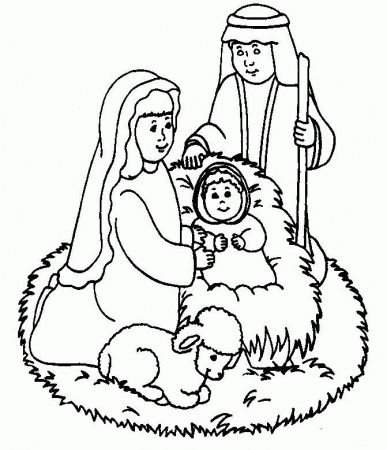 Birth of Jesus Coloring Pages | Nativity of Jesus Coloring pages 