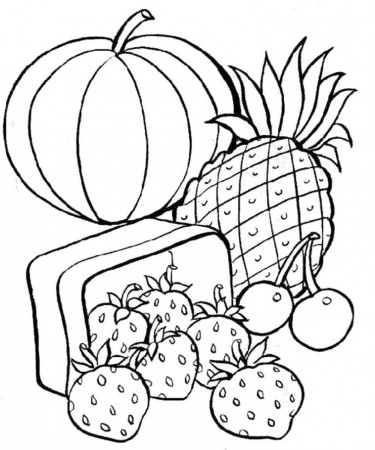 Pictures Fruit Healthy Food Coloring Pages - Food Coloring Pages 