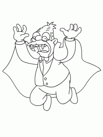Vampire Coloring Pages : Human Blood-