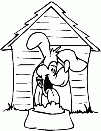 dog house coloring page dog house coloring pages | Inspire Kids