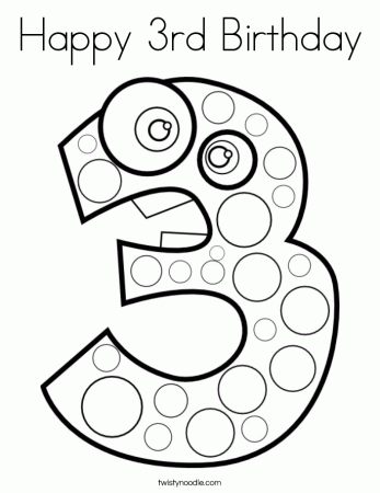 4th birthday Colouring Pages (page 3)