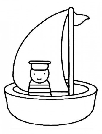 Coloring pages boats and sailboats - picture 11