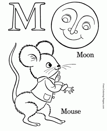 mouse alphabet Colouring Pages