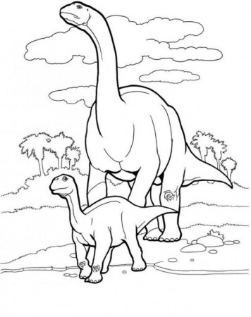 4775 Kids Free Printable Dinosaurus Brontosaurus Animal Coloring 