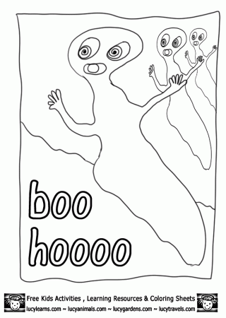 Ghost Coloring Page,Lucy's Halloween Coloring Pages with a Ghost Theme