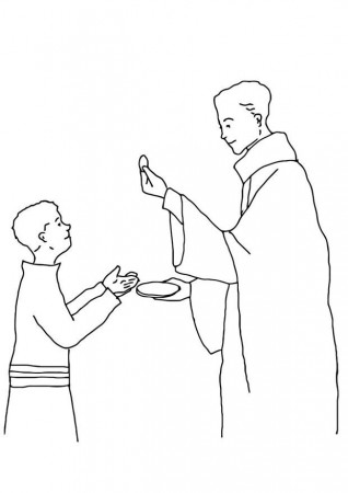 Coloring page First Communion - img 21686.