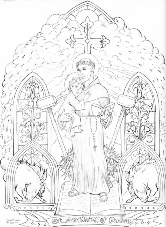 St Anthony of Padua coloring page | ACatholicPrayer: Catholic Cutouts…