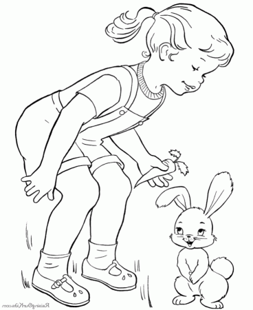 Bunny Coloring Pages for Kids | Coloring Town