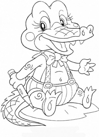 Funny: Alligator Coloring Pages For Kids Download Free Printable 