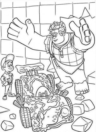 Wreck It Ralph Free Printable Coloring Pages No 3 Coloringplus 