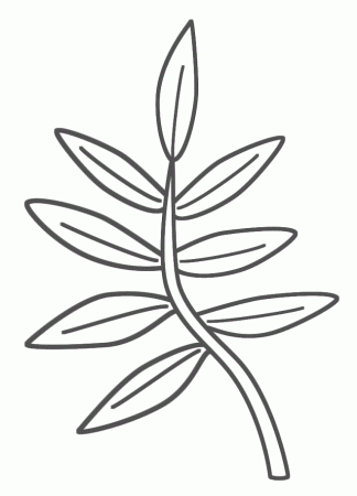 Leaves Branch Coloring Pages | Coloring