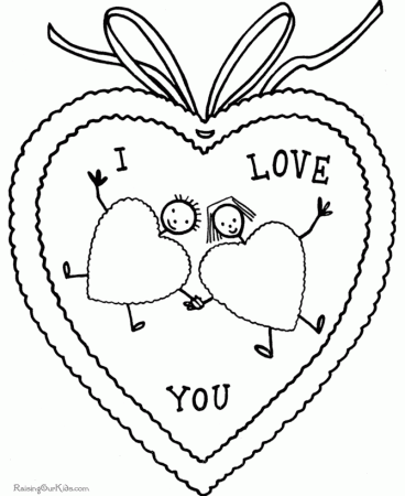Valentine coloring page for kid - 031