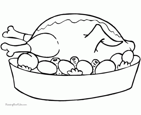 Printable Thanksgiving Dinner Coloring Pages - 005