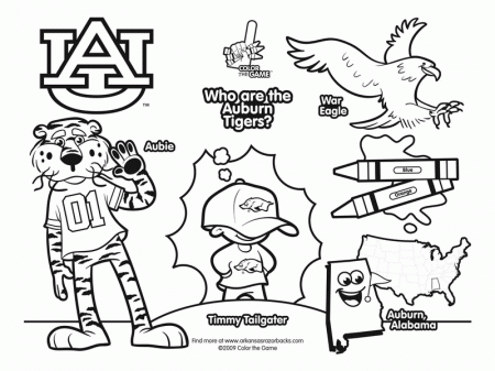 auburn tigers college football coloring pages
