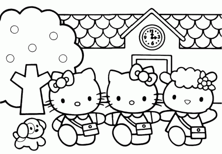 Hello Kitty Coloring Pages For Free To Print | 1080p Anime And 
