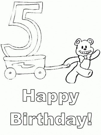 Coloring pages happy birthday - picture 12