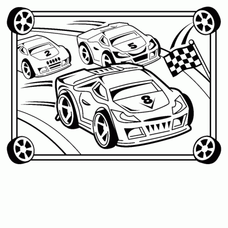 Racecar Coloring Page For Kids | 99coloring.com