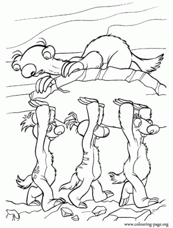 Ice Age - Sid - the Fire King coloring page