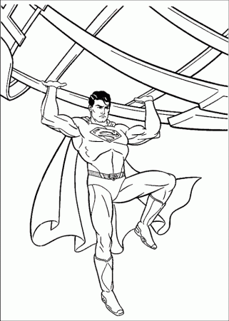 Superman coloring page to print and free download