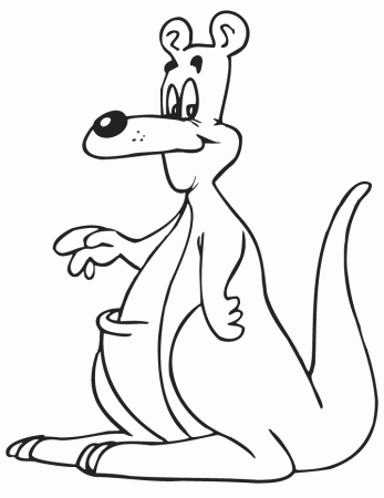 Cartoon Kangaroo Coloring Page | Free Printable Coloring Pages