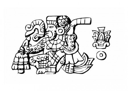 Coloring page aztec burial - img 11007.