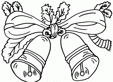 Christmas Decoration With Bells Kids Coloring Page For Applying 