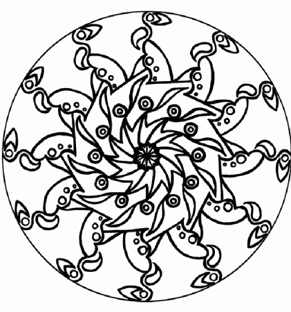 Mandala Coloring Pages For Teenagers | Mandala Coloring Pages 