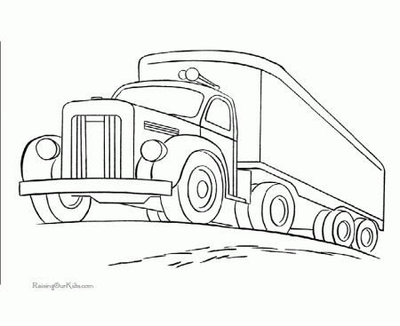 Free printable truck picture for child