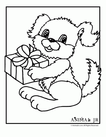 Birthday Puppy Printable Coloring Pages Animal Jr | Happy Pets