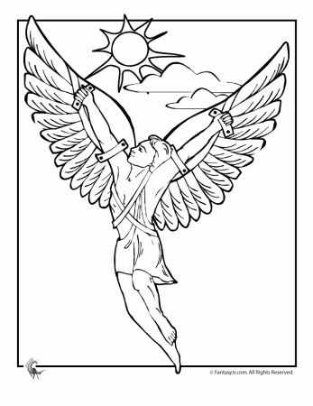 Daedalus and Icarus Colouring Pages