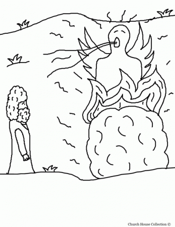 Moses And The Burning Bush Coloring Pages 16303 Moses And The 
