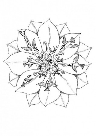 Christmas Coloring Pages For Adults Free Difficult Mandala 253710 